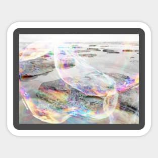 Beach Rocks and Bubbles Sticker